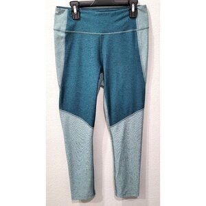 Outdoor Voices + Madewell Womens Two-Tone Teal Ankle Leggings Size M